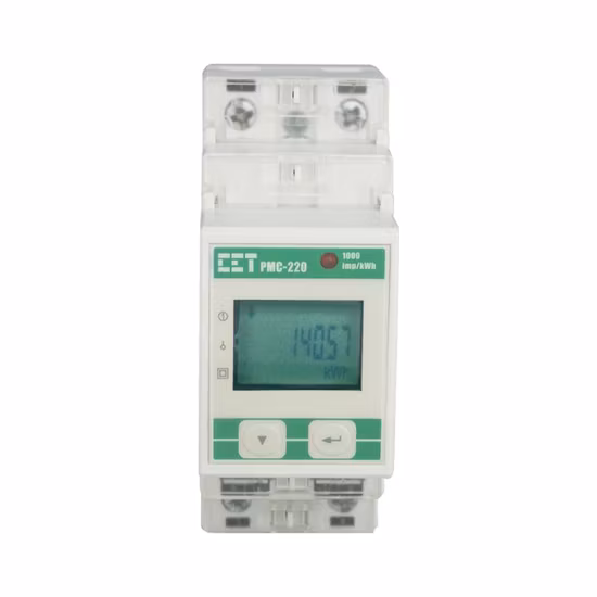 PMC-220 Rail DIN Classe 0.5 Compteur multifonction monophasé 63A à entrée directe auto-alimenté pour les mesures d'énergie électrique kWh