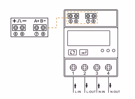At100g-Yf Compteur d'énergie prépayé sur rail DIN monophasé, Compteur d'électricité prépayé, Compteur d'énergie prépayé, Compteur d'électricité