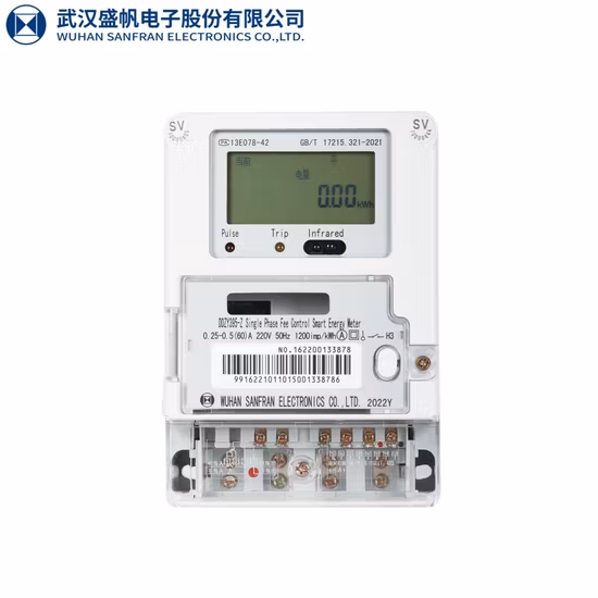DDZY876 STS prépaiement monophasé deux fils clavier fendu compteur d'énergie électronique intelligent
