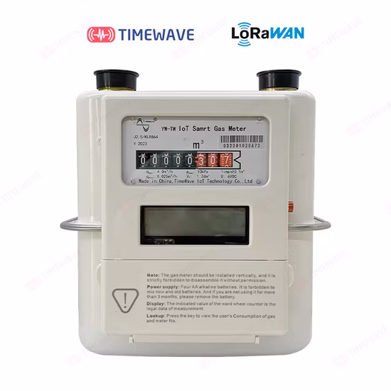 Compteur de gaz Smart G2.5 avec boîtier en acier en aluminium sans fil Lorawan